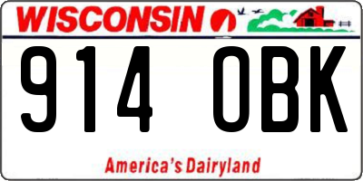 WI license plate 914OBK