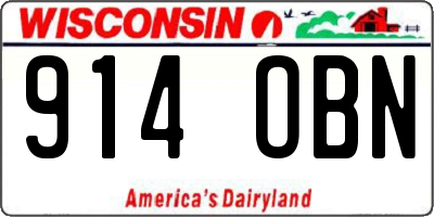 WI license plate 914OBN