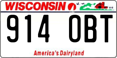 WI license plate 914OBT