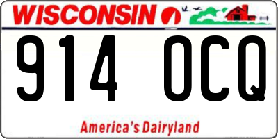 WI license plate 914OCQ