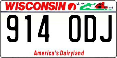 WI license plate 914ODJ