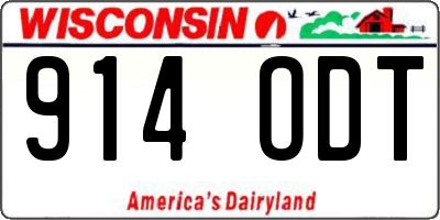 WI license plate 914ODT