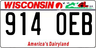 WI license plate 914OEB