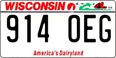 WI license plate 914OEG