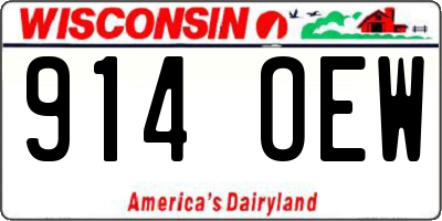 WI license plate 914OEW