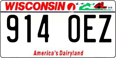 WI license plate 914OEZ
