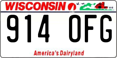 WI license plate 914OFG
