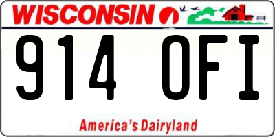 WI license plate 914OFI