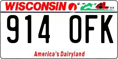 WI license plate 914OFK