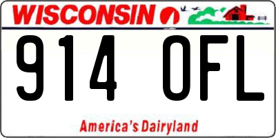 WI license plate 914OFL