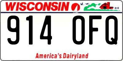 WI license plate 914OFQ