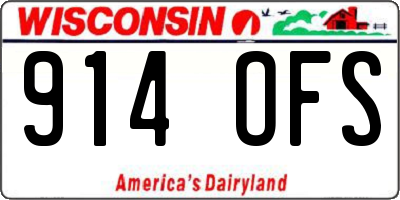 WI license plate 914OFS