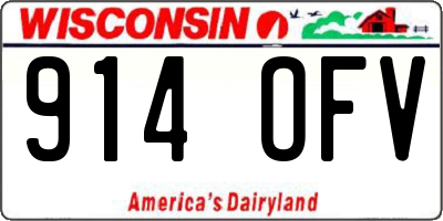 WI license plate 914OFV