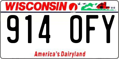 WI license plate 914OFY