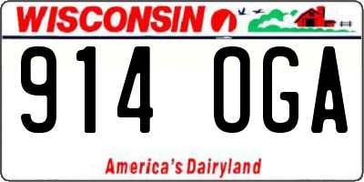 WI license plate 914OGA