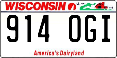 WI license plate 914OGI