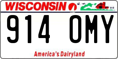WI license plate 914OMY