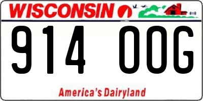 WI license plate 914OOG
