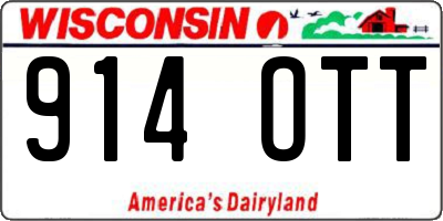 WI license plate 914OTT