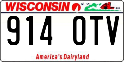 WI license plate 914OTV