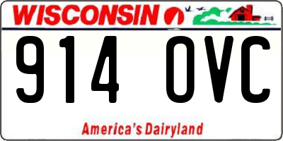 WI license plate 914OVC