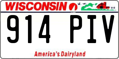 WI license plate 914PIV