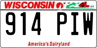 WI license plate 914PIW