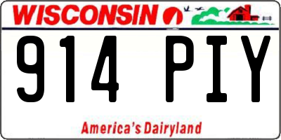 WI license plate 914PIY