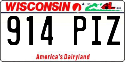 WI license plate 914PIZ