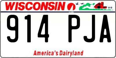 WI license plate 914PJA