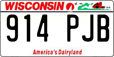 WI license plate 914PJB