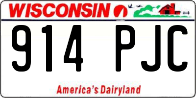 WI license plate 914PJC