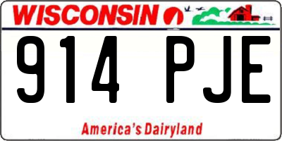 WI license plate 914PJE