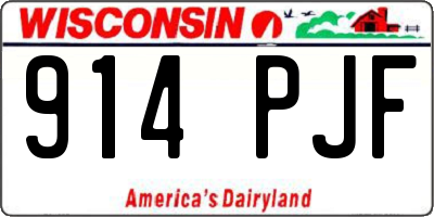 WI license plate 914PJF