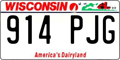 WI license plate 914PJG