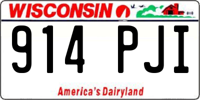 WI license plate 914PJI