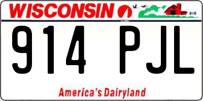 WI license plate 914PJL