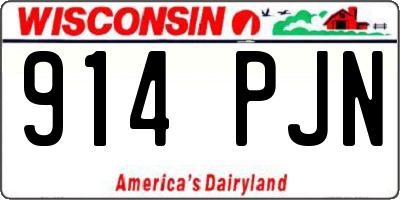 WI license plate 914PJN