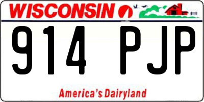 WI license plate 914PJP