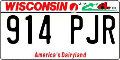 WI license plate 914PJR