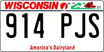 WI license plate 914PJS