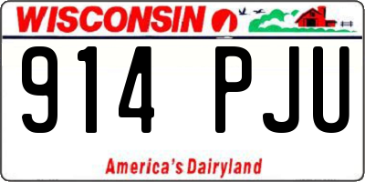 WI license plate 914PJU