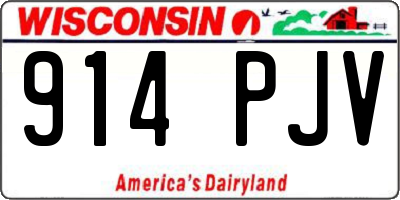 WI license plate 914PJV