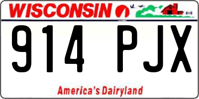 WI license plate 914PJX