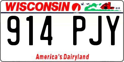 WI license plate 914PJY