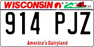 WI license plate 914PJZ