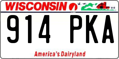 WI license plate 914PKA