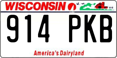 WI license plate 914PKB