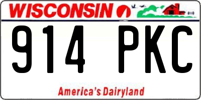 WI license plate 914PKC