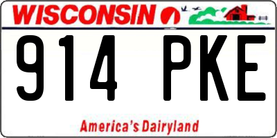 WI license plate 914PKE